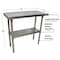 Bk Resources Work Table Stainless Steel W/Undershelf, Plastic bullet feet 36"Wx18"D SVT-1836 - alternate 6